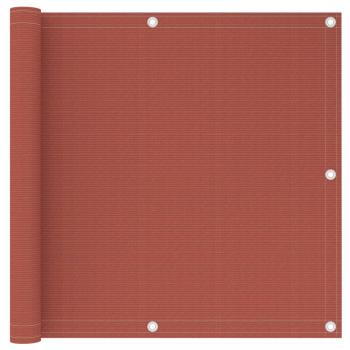 ARDEBO.de - Balkon-Sichtschutz Terracotta-Rot 90x300 cm HDPE