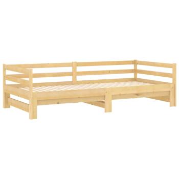 Tagesbett Ausziehbar Massivholz Kiefer 2x(90x200) cm