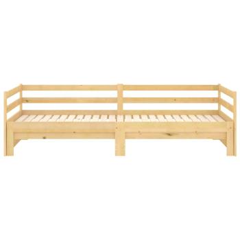 Tagesbett Ausziehbar Massivholz Kiefer 2x(90x200) cm
