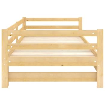 Tagesbett Ausziehbar Massivholz Kiefer 2x(90x200) cm