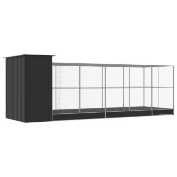 Voliere mit Erweiterung Silbern 623x203x216 cm Stahl