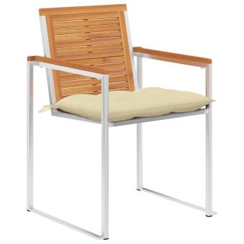 Gartenstühle 6 Stk. mit Kissen Massivholz Akazie