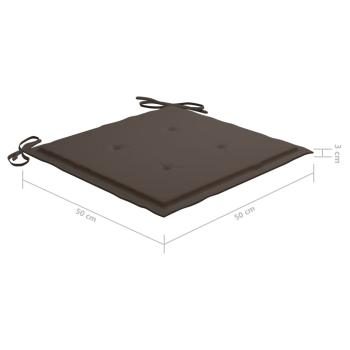 Gartenstühle 6 Stk. mit Kissen Massivholz Teak