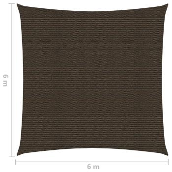 Sonnensegel 160 g/m² Braun 6x6 m HDPE