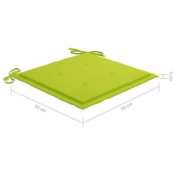 Gartenstühle 6 Stk. mit Kissen Massivholz Akazie