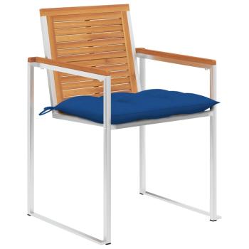 Gartenstühle 6 Stk. mit Kissen Massivholz Akazie