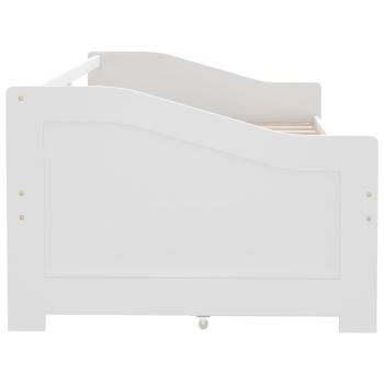Tagesbett 3-Sitzer mit Schubladen Weiß Kiefernholz 90x200 cm