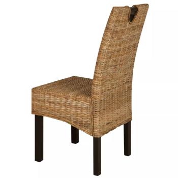 Esszimmerstühle 6 Stk. Kubu-Rattan Mangoholz