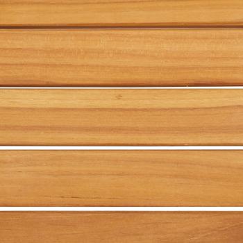 Garten-Beistelltisch 45 x 45 x 38 cm Teak Massivholz Edelstahl