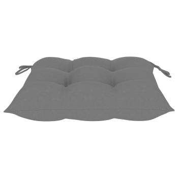 Gartenstühle mit Kissen 2 Stk. Massivholz Akazie und Stahl