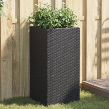 ARDEBO.de - Pflanzkübel Schwarz 40x40x80 cm Poly Rattan