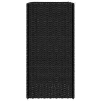 Pflanzkübel Schwarz 40x40x80 cm Poly Rattan