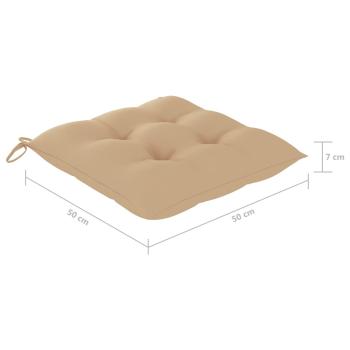 Gartenstühle 4 Stk. mit Kissen Massivholz Akazie