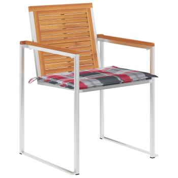 Gartenstühle 6 Stk. mit Kissen Massivholz Akazie