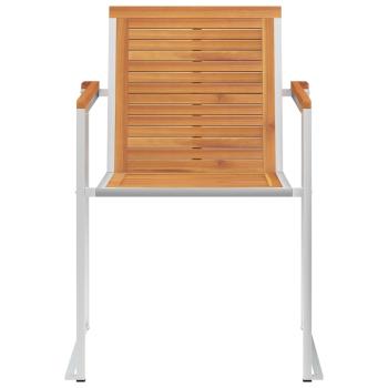 Gartenstühle 8 Stk. mit Kissen Massivholz Akazie