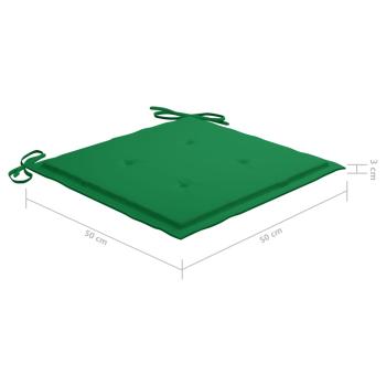 Gartenstühle 4 Stk. mit Kissen Massivholz Teak