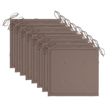 Gartenstühle 8 Stk. mit Kissen Massivholz Teak