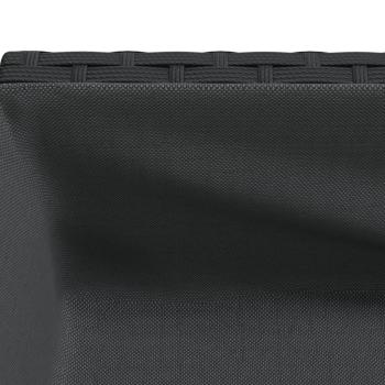 Hochbeete mit Ablage 2 Stk. Schwarz 70x28x70 cm Poly Rattan