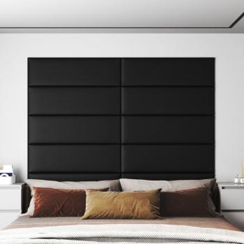ARDEBO.de - Wandpaneele 12 Stk. Schwarz 90x30 cm Kunstleder 3,24 m?