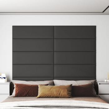 ARDEBO.de - Wandpaneele 12 Stk. Grau 90x30 cm Kunstleder 3,24 m²