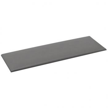 Wandpaneele 12 Stk. Grau 90x30 cm Kunstleder 3,24 m²