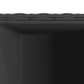 Pflanzkübel 2 Stk. Schwarz 40x40x80 cm Poly Rattan