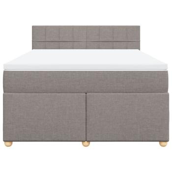 Boxspringbett mit Matratze Taupe 160x200 cm Stoff