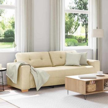 ARDEBO.de - Sofa Creme Polyester Mittel Abnehmbare Bezüge