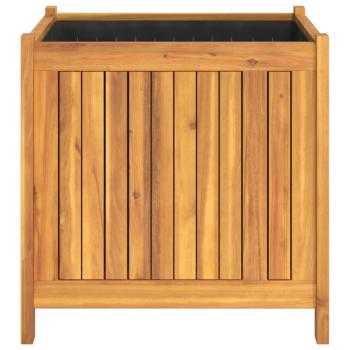 Pflanzkübel mit Einlage 50x50x50 cm Massivholz Akazie