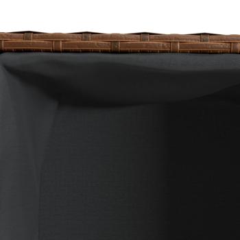 Pflanzkübel 2 Töpfe Braun 72x30x32 cm Poly-Rattan