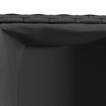 Pflanzkübel mit 2 Töpfen 2 Stk. Schwarz 72x30x32 cm Poly Rattan