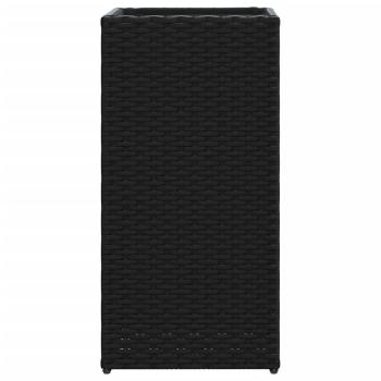Pflanzkübel 2 Stk. Schwarz 30x30x60 cm Poly Rattan