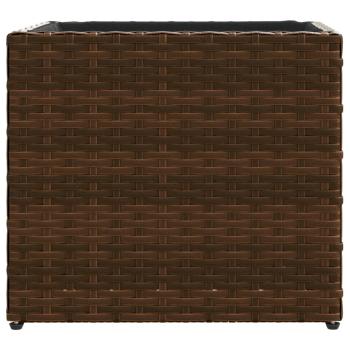 Pflanzkübel 2 Stk. Braun 36x30x32 cm Poly Rattan