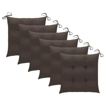 Stuhlkissen 6 Stk. Taupe 50x50x7 cm Oxford-Gewebe