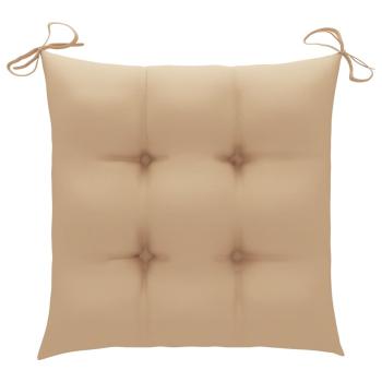 Stuhlkissen 6 Stk. Beige 50x50x7 cm Oxford-Gewebe