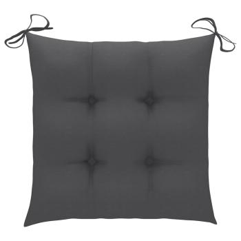 Stuhlkissen 4 Stk. Anthrazit 50x50x7 cm Oxford-Gewebe