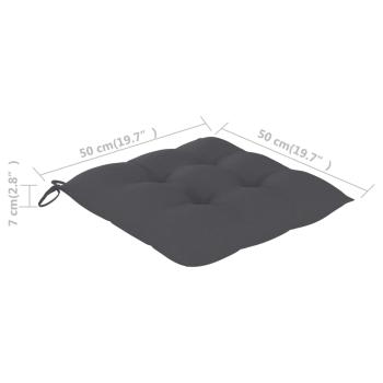 Stuhlkissen 4 Stk. Anthrazit 50x50x7 cm Oxford-Gewebe