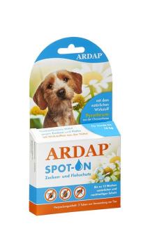 Ardap Spot-On für Hunde unter 10 kg   3 x 1.0 ml