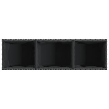 Pflanzkübel mit Rollen 2 Stk. Schwarz 107x32x38 cm Poly Rattan