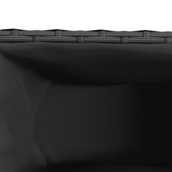 Pflanzkübel mit Rollen 2 Stk. Schwarz 107x32x38 cm Poly Rattan