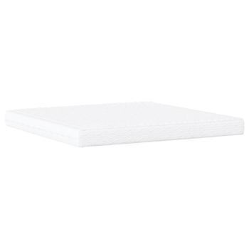 Bett mit Matratze Creme 200x200 cm Stoff
