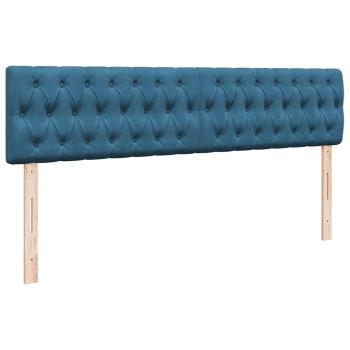Ottoman-Bett mit Matratzen & LED Dunkelblau 200x200 cm Samt