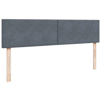 Ottoman-Bett mit Matratze & LEDs Dunkelgrau 160x200 cm Samt