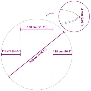 Pool-Bodentuch Hellgrau Ø366 cm Polyester Geotextil