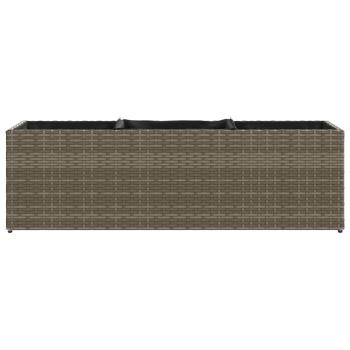 Pflanzkübel mit 3 Töpfen 2 Stk. Grau 105x30x32 cm Poly Rattan