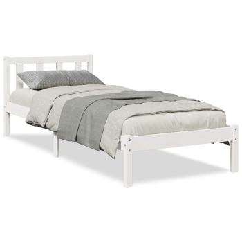 Massivholzbett Extra Lang ohne Matratze Weiß 100x220 Kieferholz