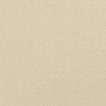 Bettgestell ohne Matratze Creme 200x200 cm Stoff
