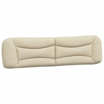 Bettgestell ohne Matratze Creme 200x200 cm Stoff