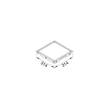 Hager BDQ08057011 Blinddeckel ultra-flach Q08 294x294mm für 5mm Bodenbelag aus Polyamid eisengrau