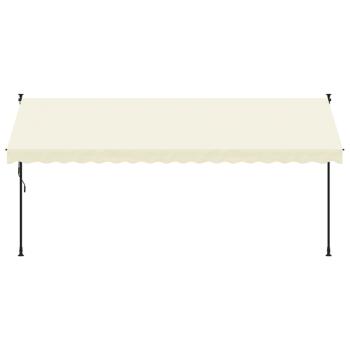 Markise Einziehbar Creme 400x150 cm Stoff und Stahl